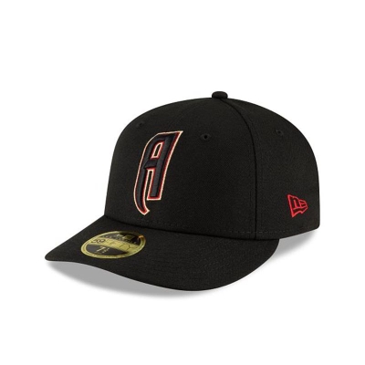 Black Arizona Diamondbacks Hat - New Era MLB Ligature Low Profile 59FIFTY Fitted Caps USA7109483